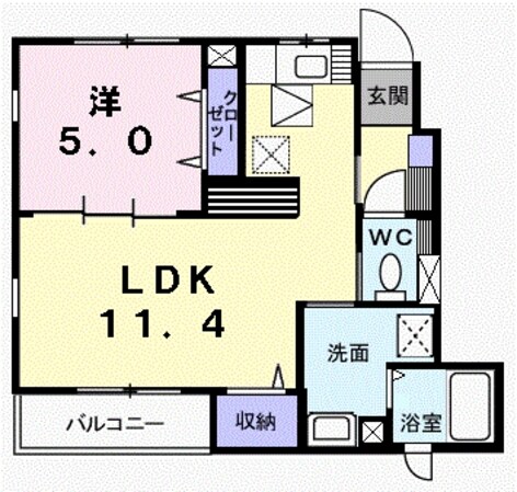 カーサ美園Ｂの物件間取画像